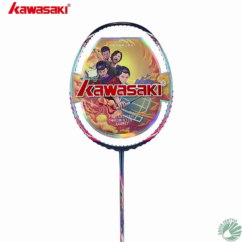 100% Original Kawasaki New Arrival Women Design Badminton Racket  Professional Superlight Racquets with String