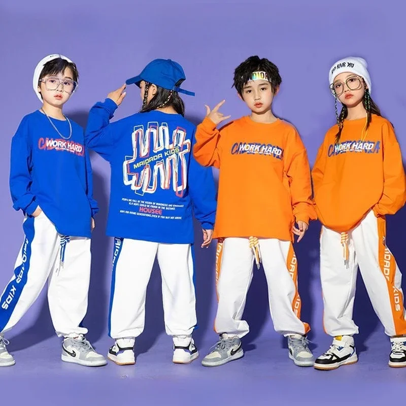 Jungen Hip Hop Sweatshirt Rosa Street Dance Hosen Mädchen Lose Top Röcke Kinder Streetwear Jogger Kinder Jazz Socken Kleidung Sets
