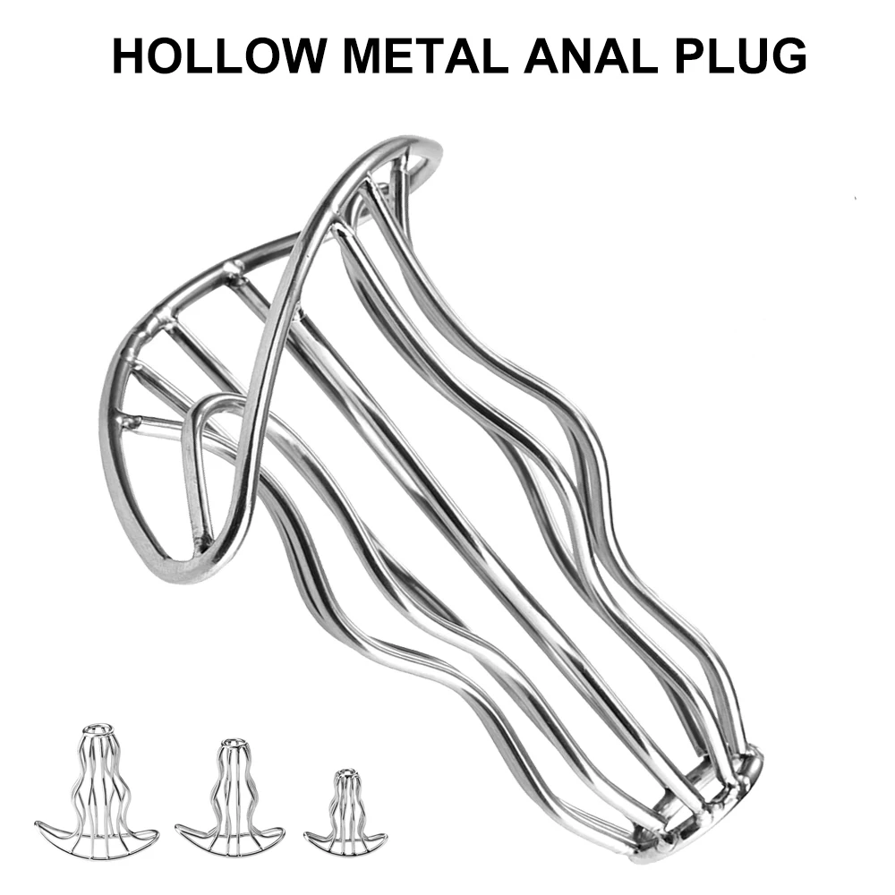 Hollow Metal Anal Plug Sex Toy Stainless Steel Vagina Speculum Anus Extender Dilator for Men Women Butt Plug Prostate Massage