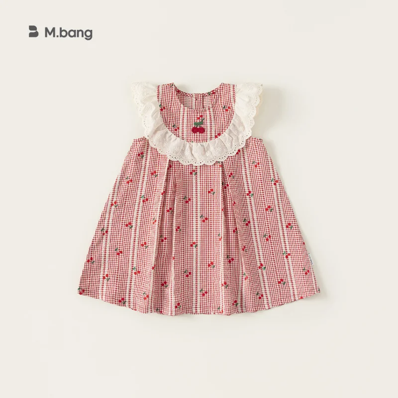 

Bangxuan Huzhou Zhili children's clothing, girls' dress with lace trim, sweet children's dress, summer toddler dress