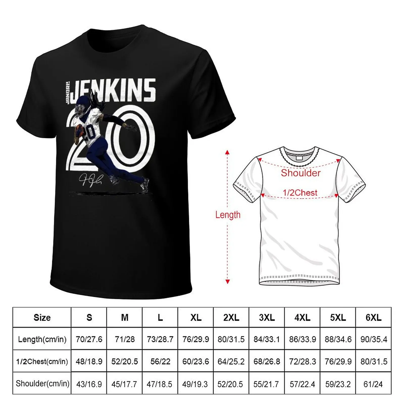 Janoris Jenkins T-Shirt Relaxed Casual Short Sleeve Tee