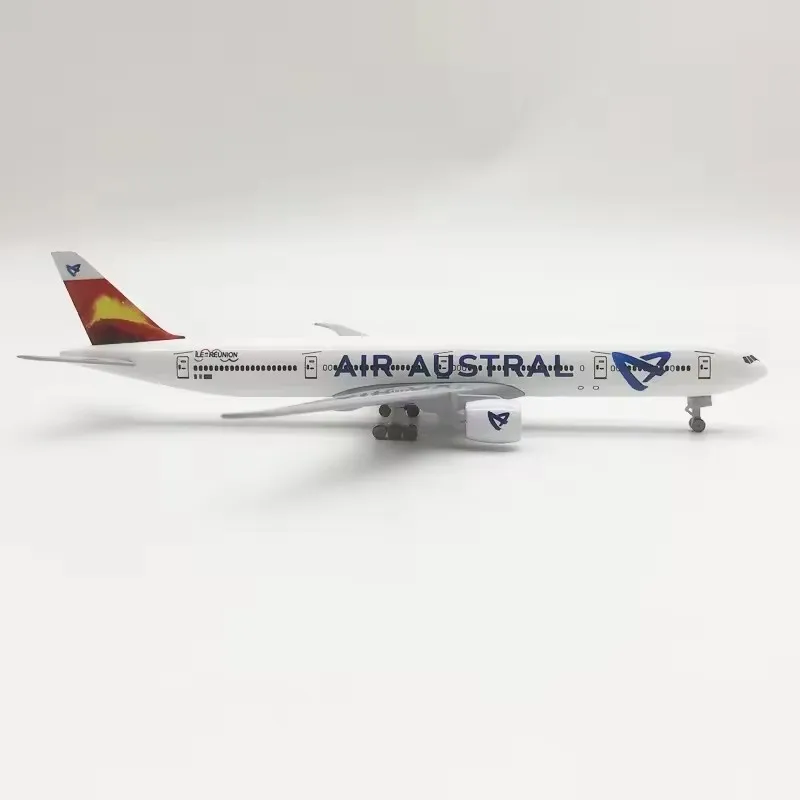 Modello di aereo B777 Air Austral Modello di aereo 20 cm b777 Replica in metallo Modello di aeroplani Giocattoli per bambini Regalo da collezione