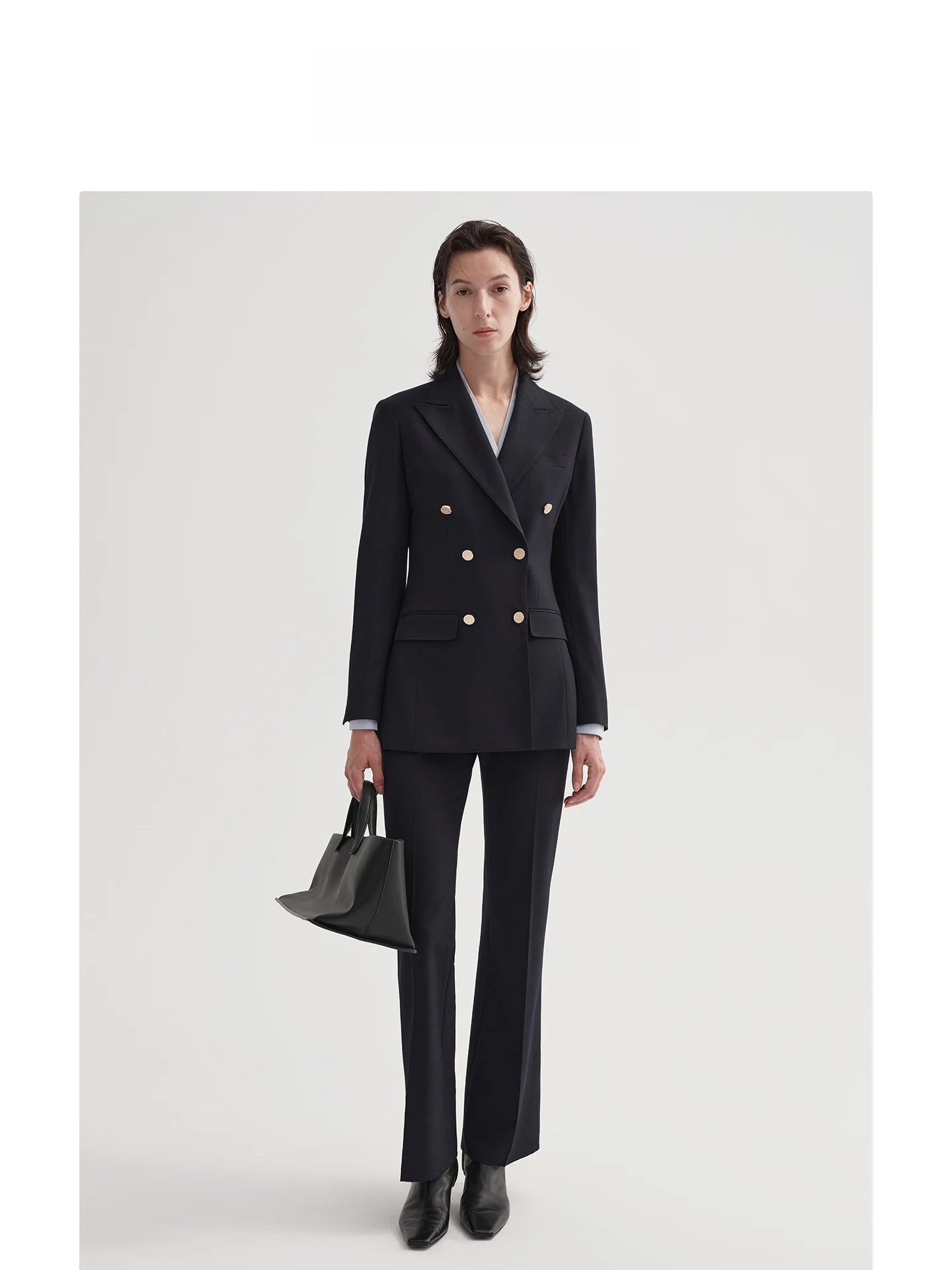 

Комплект костюма для интервью Bla для женщин, профессиональная модная металлическая пуговица, карьерная официальная одежда, прямой крой, пригородный костюм, Thi...