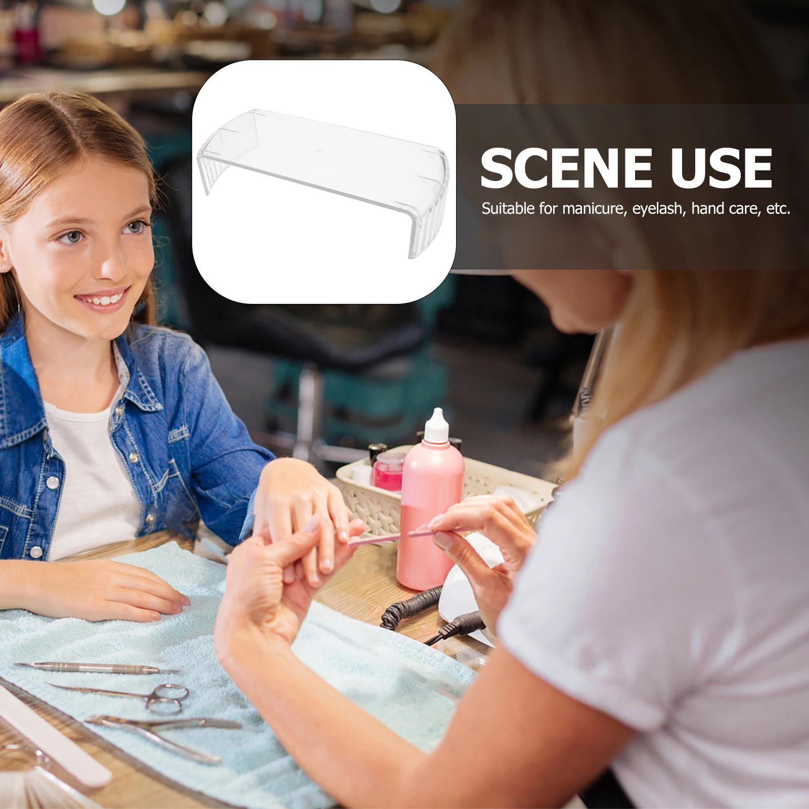 

Professional Manicure Hand Pillow U-Shaped Ergonomic Wrist Rest Nail Art Holder Suitable for Salons and Home Crafting Modern