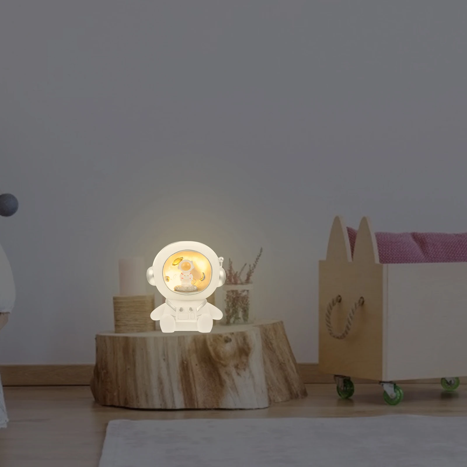 

Space Boy Night Light Piggy Bank Astronaut Design Luminous Decorative Home Ornament Warm Atmosphere Lamp Stylish Money Saving