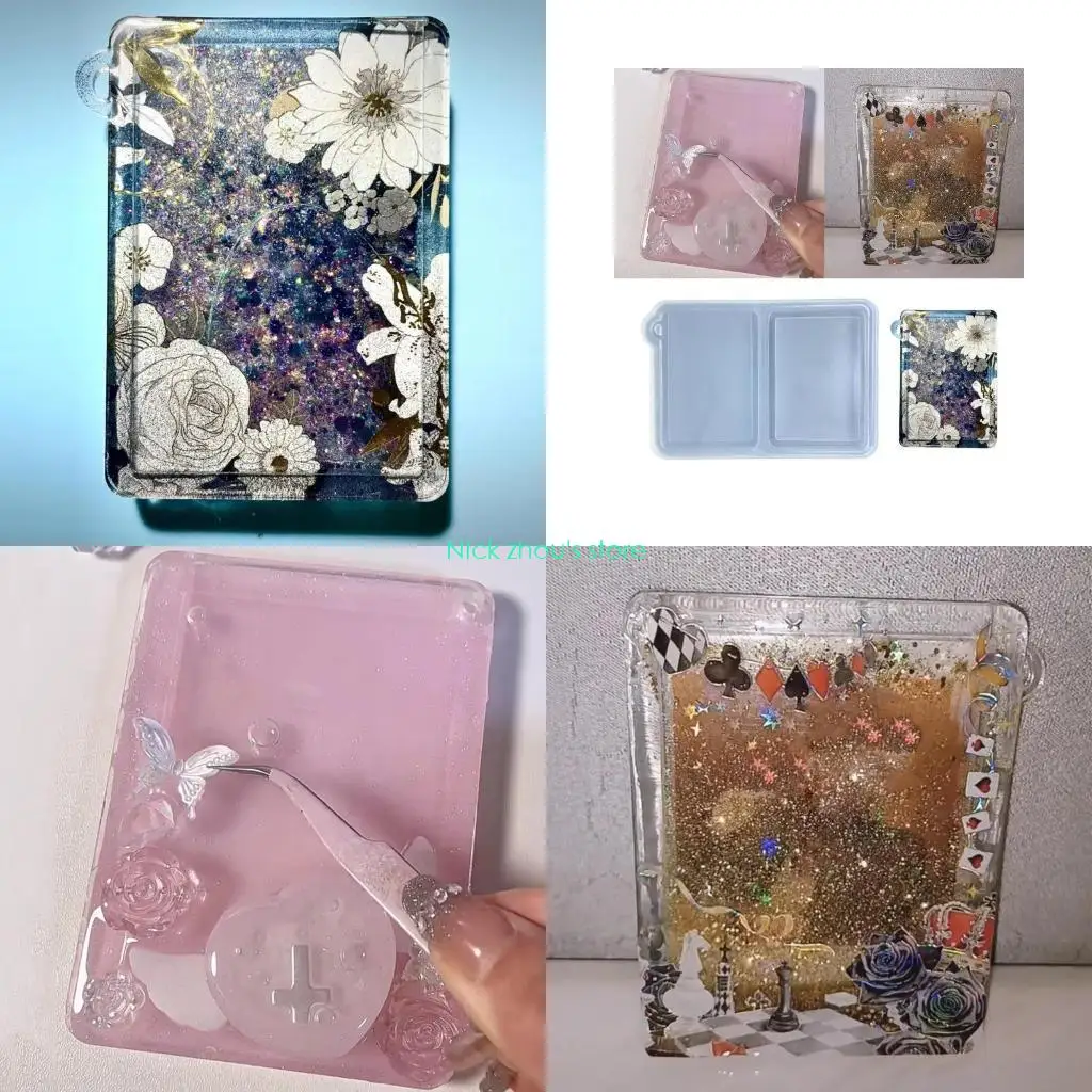 

E15E Resin Casting Mold,Resin Art Shaker Mold,Crystal Silicone Hollow Mold Pendant Mold Picture Frame Keychain Mold