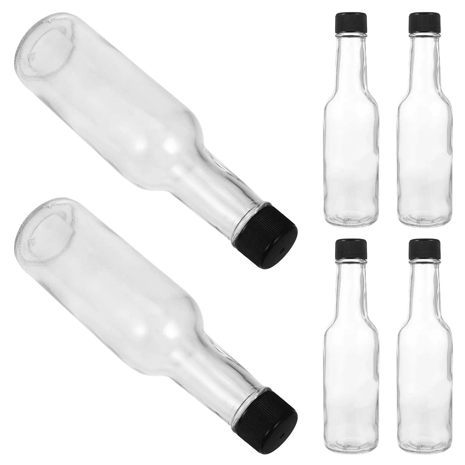 

6 Pcs Overnight Container Multipurpose Sauce Bottles Squeeze Glass Oil Dispenser