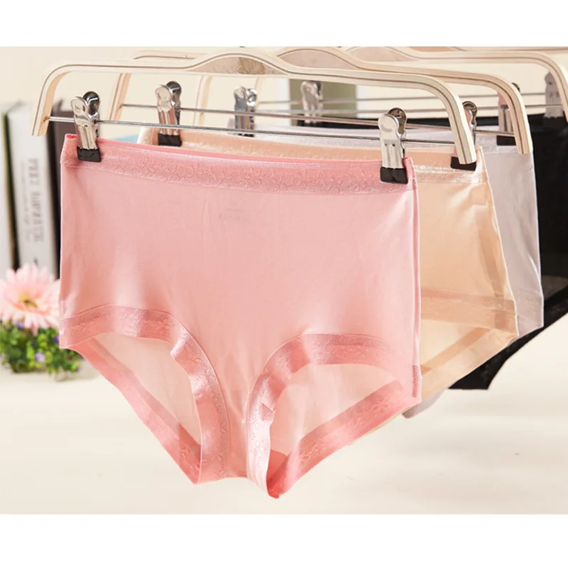 4 PACK 100% Mulberry Silk Soft Soft Women\'s Panties Underwear Lingerie M L XL SG002