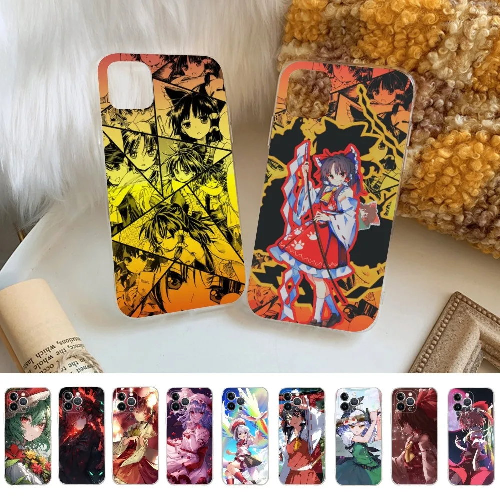 Anime TouHou Project Girl Phone Case For iPhone 15 14 11 12 13 Mini Pro XS Max Cover 6 7 8 Plus X XR SE 2020 Funda Shell