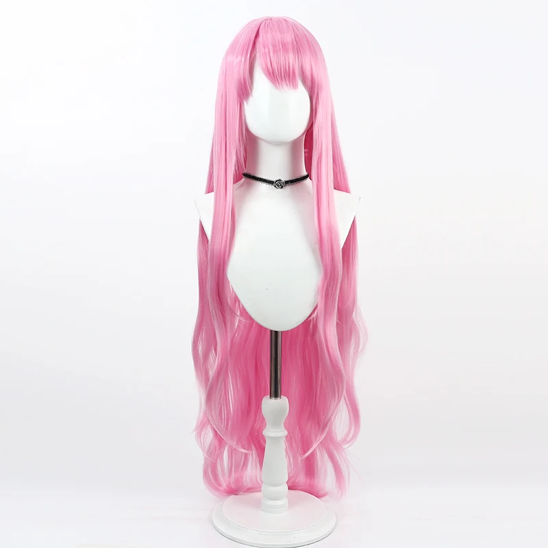 Sister Gigant Cosplay Wig MahoAko Pink 100cm Long Synthetic Hair Heat Resistant Halloween Carnival Role Play Party + Wig Cap