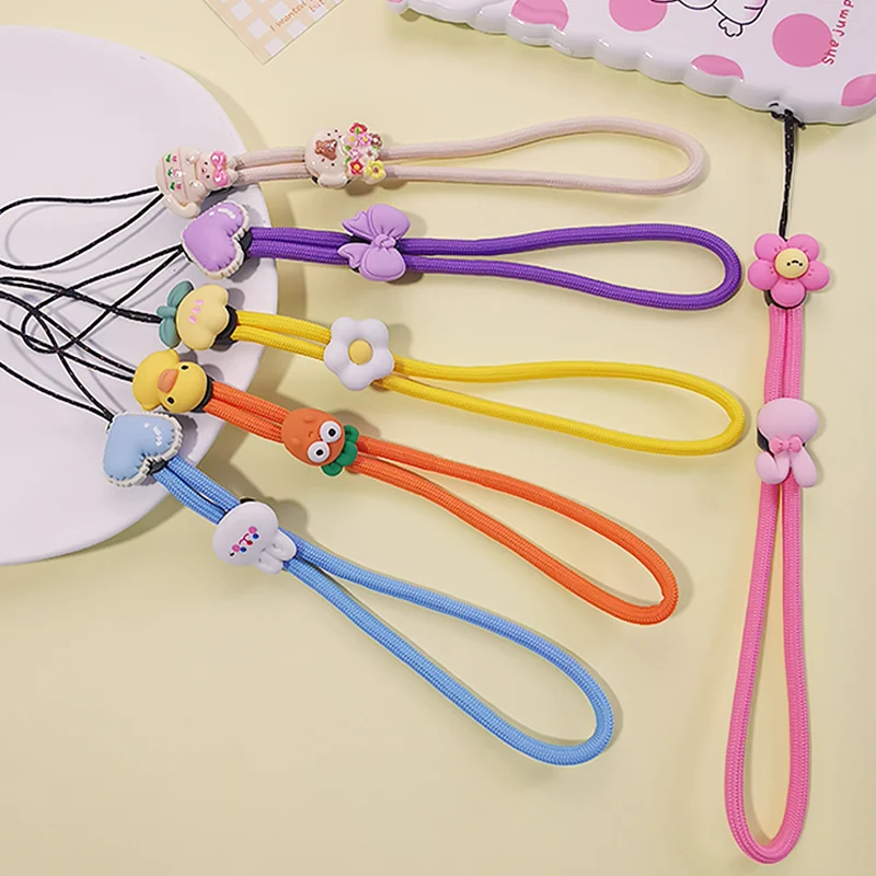 

Mobile Phone Lanyard Cartoon Phone Case Lanyard Anti Loss Adjustable Wrist Strap Short Wrist Woven Strap Cute Jewelry Pendant