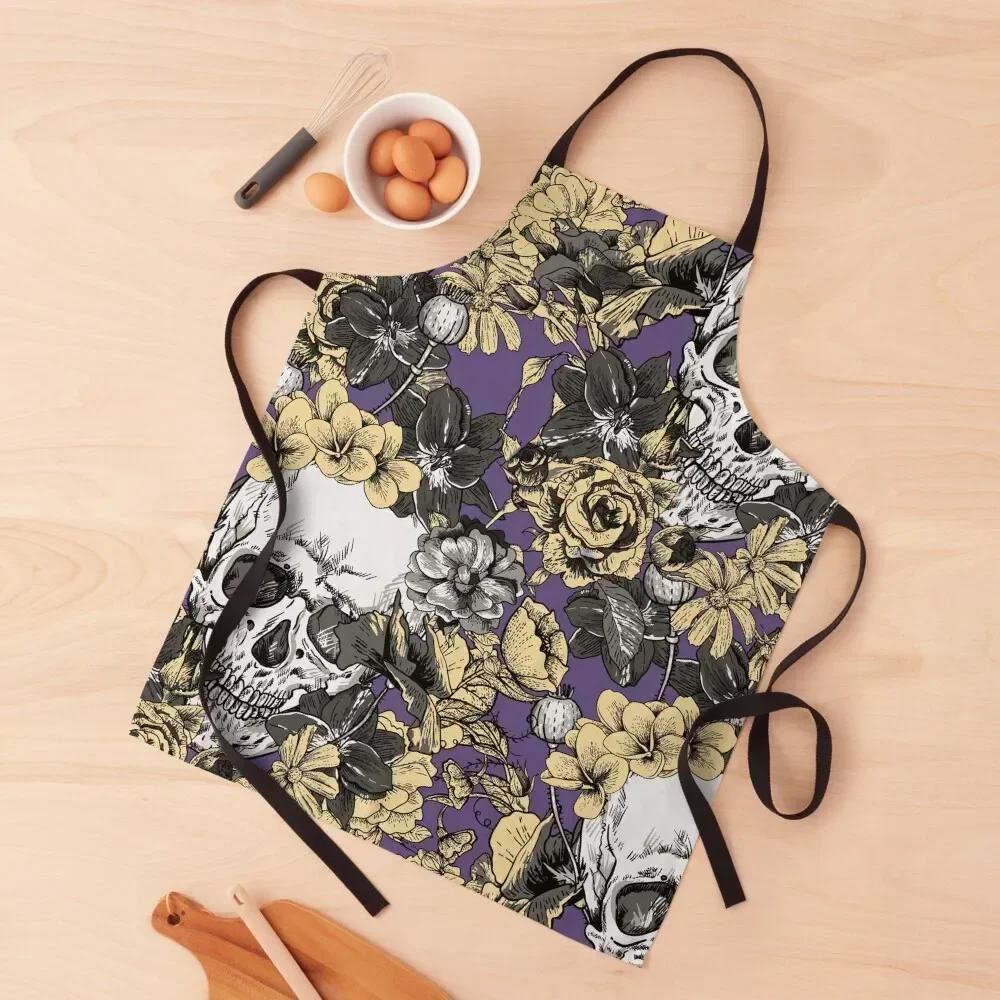 

SKULLS 5 Apron Kitchens For Men painting professional hairdressing kitchen utensil Apron