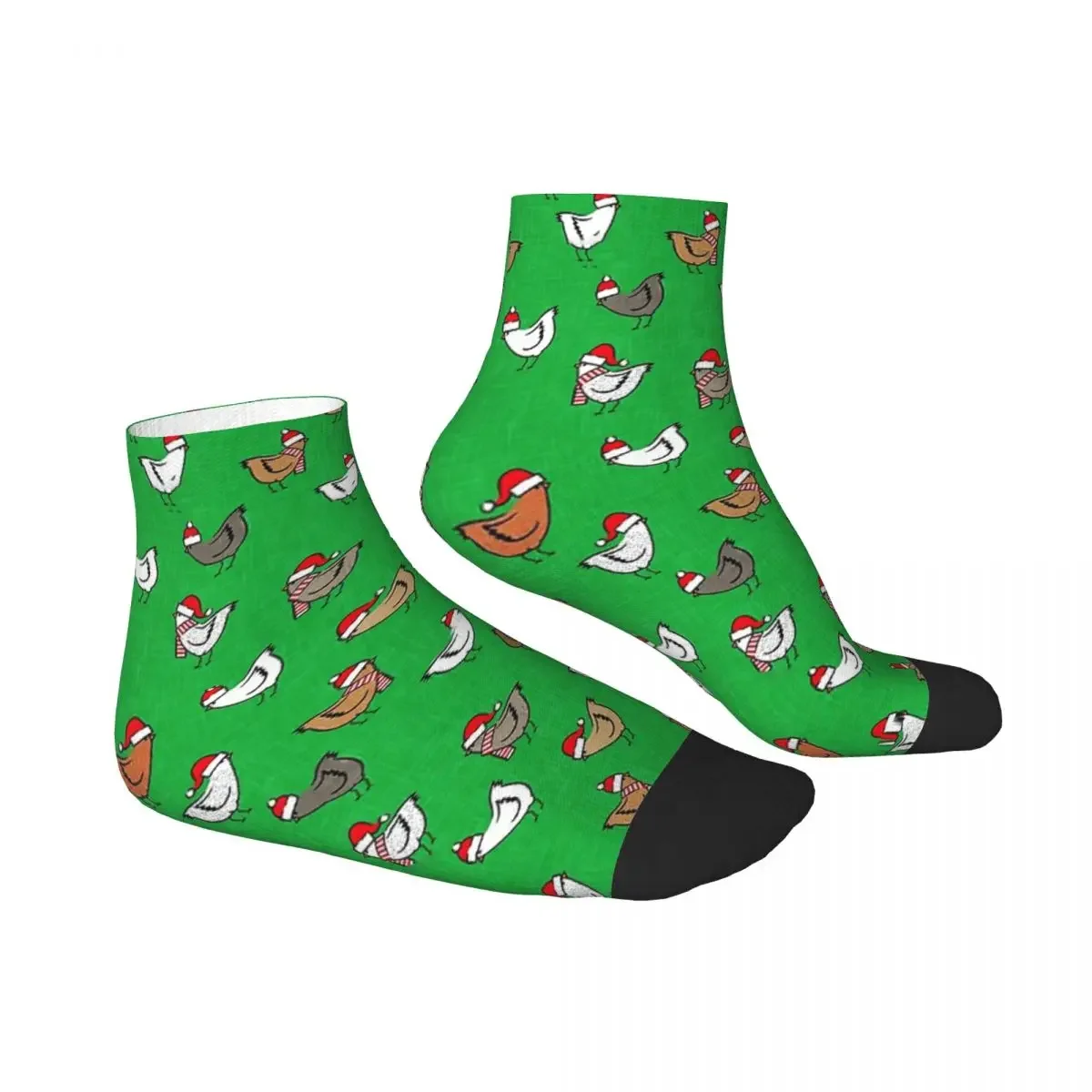 Christmas Chickens Socks Harajuku Super Soft Stockings All Season Socks Accessories for Man's Woman's Christmas Gifts