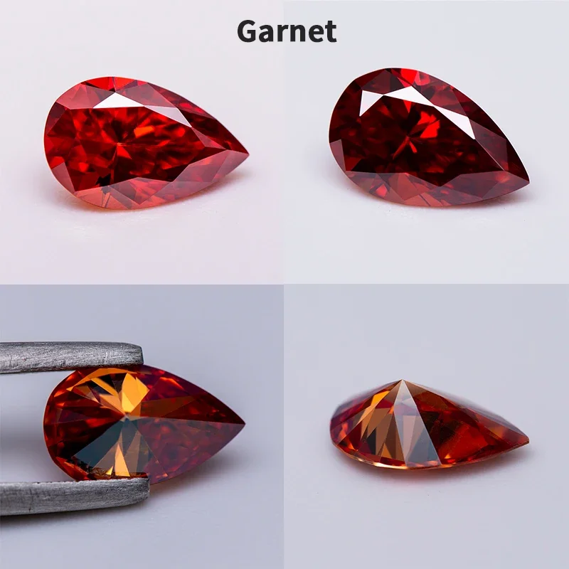 Hochwertige Moissanit-Edelsteinperlen, Birnenform, VVS1, in verschiedenen Farben, für die Herstellung von Schmuck und Ohrringen, inklusive Zertifikat. – Detail 10