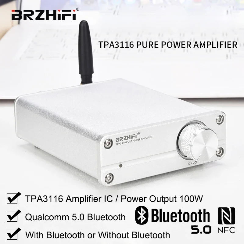 

Цифровой мини-усилитель мощности BRZHIFI Audio TPA3116 2,0 класса D, Bluetooth, выходная мощность 50 Вт * 2 а для пассивных динамиков