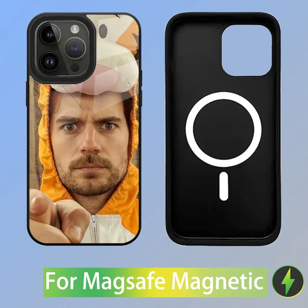 Henry Cavill Actor Phone Case For iPhone 15,14,13,12,11,Plus,Pro,Max Mini Magsafe Magnetic Wireless Charging