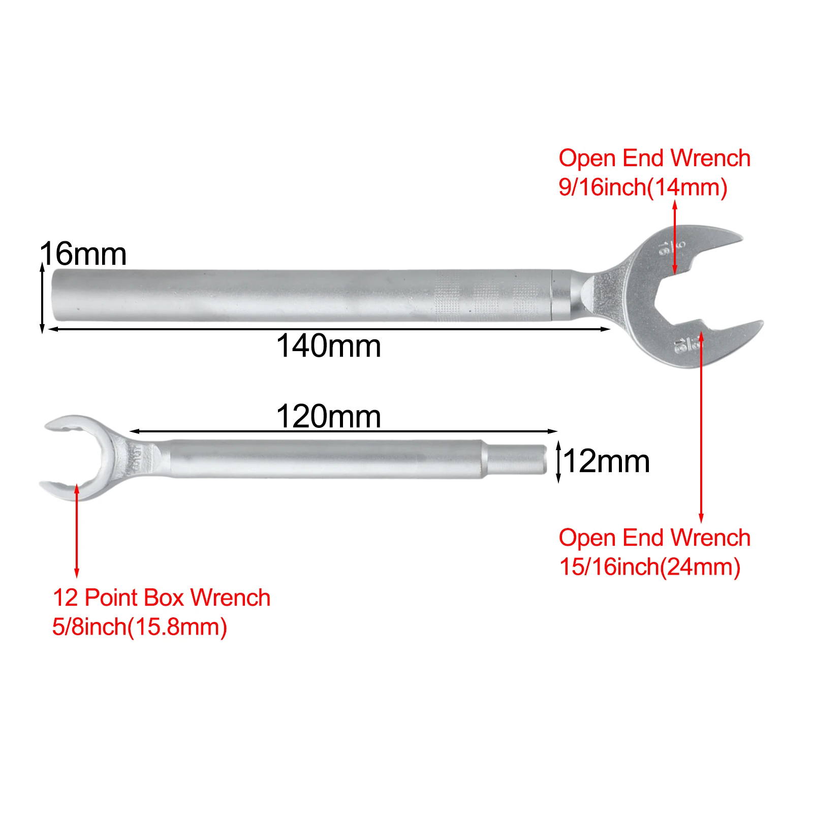 

For Installation 2-in-1 Wrench 2-in-1 Plumbing Wrench Tool Open-End Wrench Aluminum Alloy Construction Dual Function Tool
