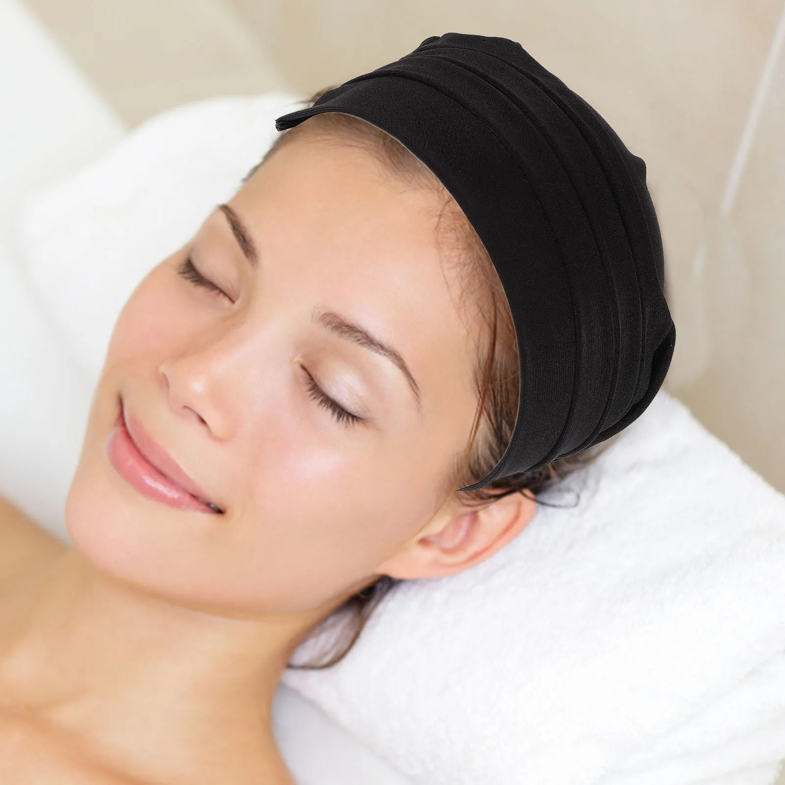 

Cotton Linen Sleep Cap Elastic Comfortable Hair Bonnet Lightweight Soft Skin-Friendly Night Hat For Women Men Bathtub Shower