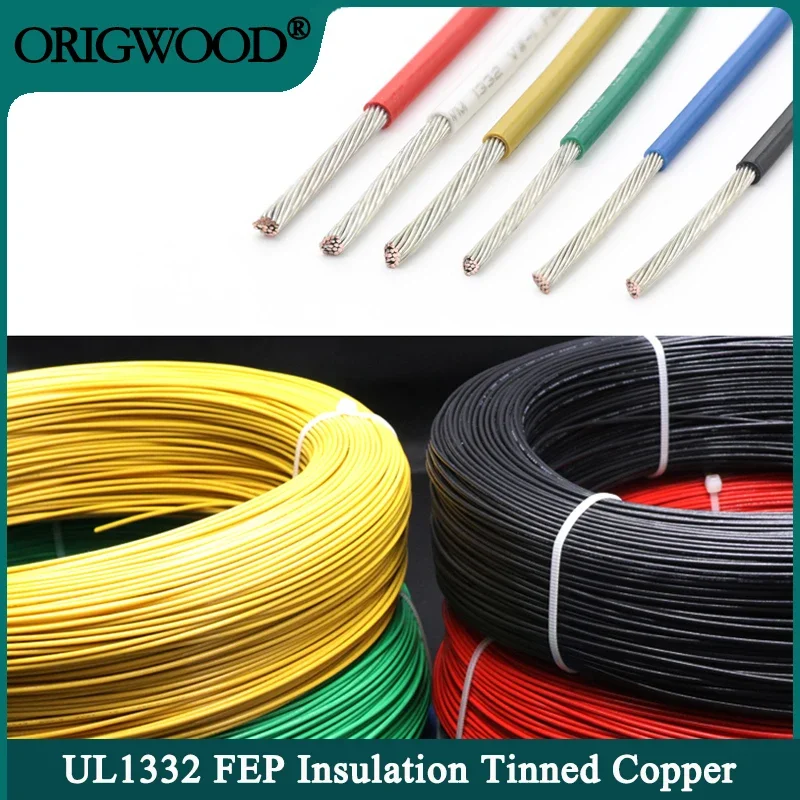 

UL1332 PTFE Wire FEP Plastic Insulated 30/28/26/24/22/20/18/16/14/13/12/11/10AWG High Temperature Electric Cable for 3D Printer