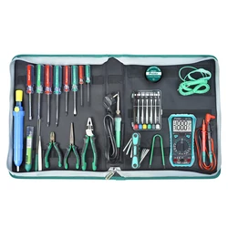 35Pcs Pro'sKit PK-616H Professional Electronic Tool Kit Electrical Measurement Overhaul Electronic Soldering Removal Tin Repair