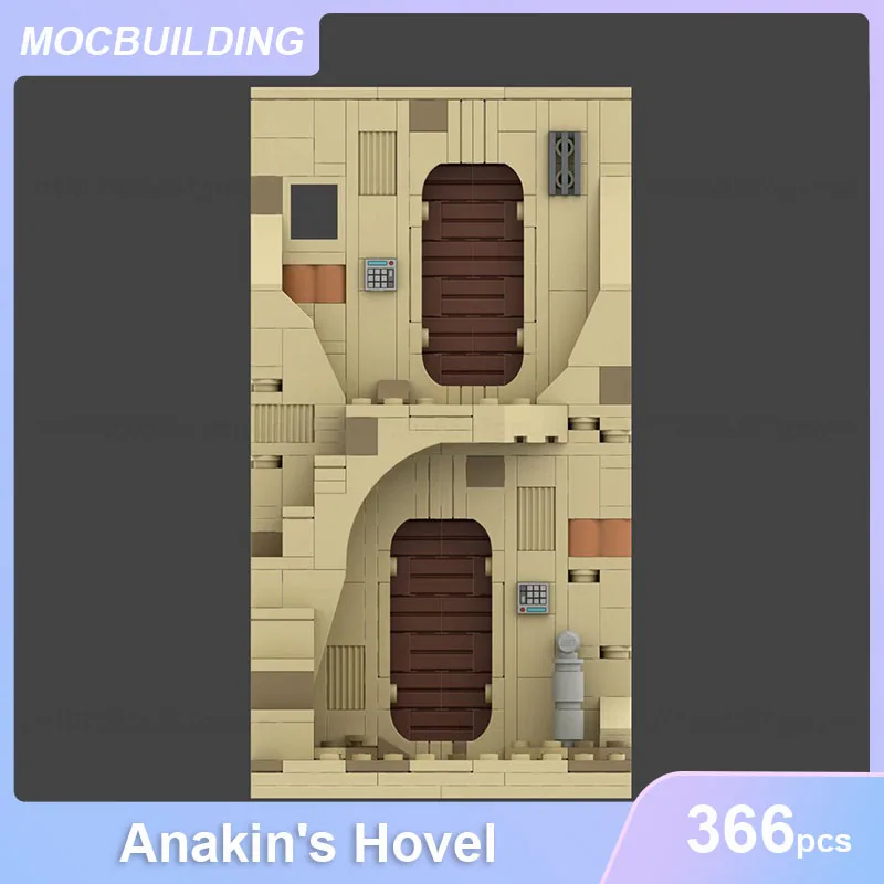 MOC Blocos de Construção da Paisagem do Deserto, Tijolos de Raider, Ataque e Modelo de Hovel de Anakin, Montagem DIY, Exibição do Deserto, Brinquedos como Presentes