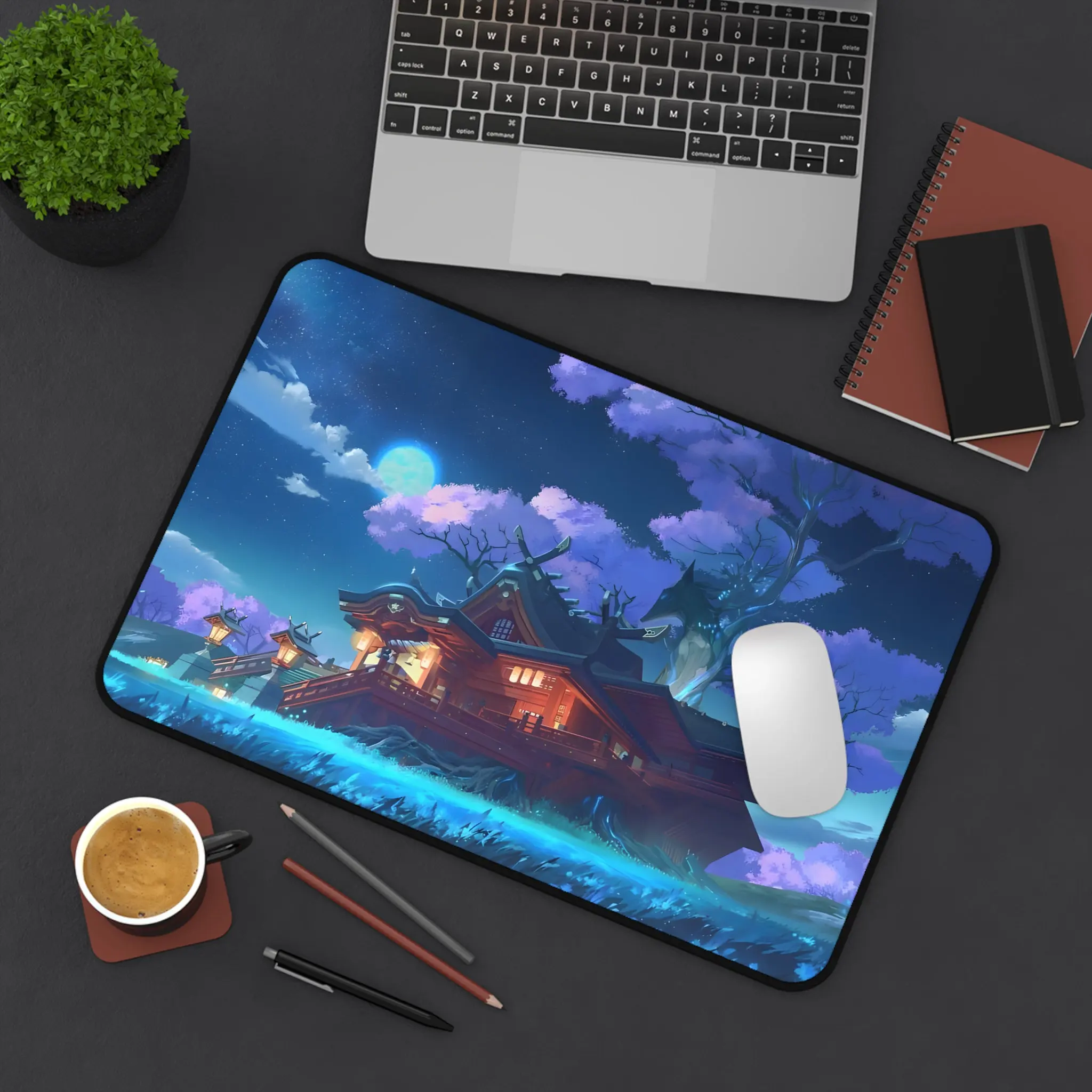 

Anime Landscape Pattern Mouse Pad,Anime Office Decorative Pad,Non-Slip Waterproof Gaming Desk Mat, Perfect Gift for Anime Lovers