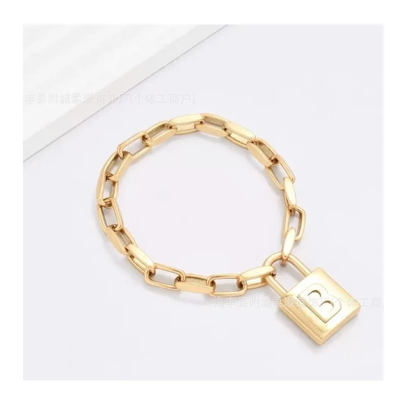 Cold Department High-end Lock Head Pendant Necklace Hip-hop Collarbone Chain Long Punk Chain Neck Chain Female