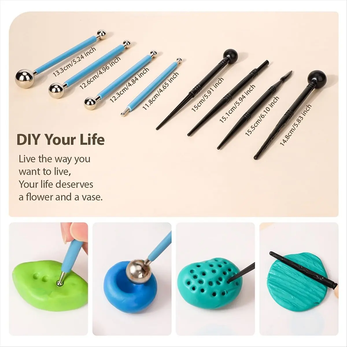 NEW 57PCS Pottery Sculpting Tools Set for Ceramic Clay Carving, Art Crafts, School Projects