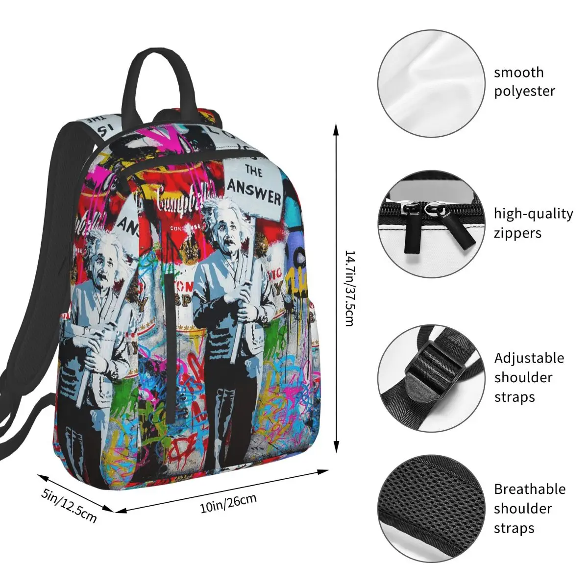 Banksy Love Is The Answer Pillow03 Backpack Student BookBag Children School Bag Laptop Shoulder Bags Men Women