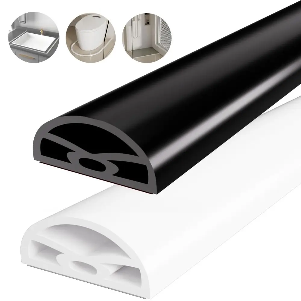 

Dry and Wet Separation Shower Threshold Silicone Self Adhesive Water Dam Stopper Walk in Shower 100cm Sink Edge Water Barrrier