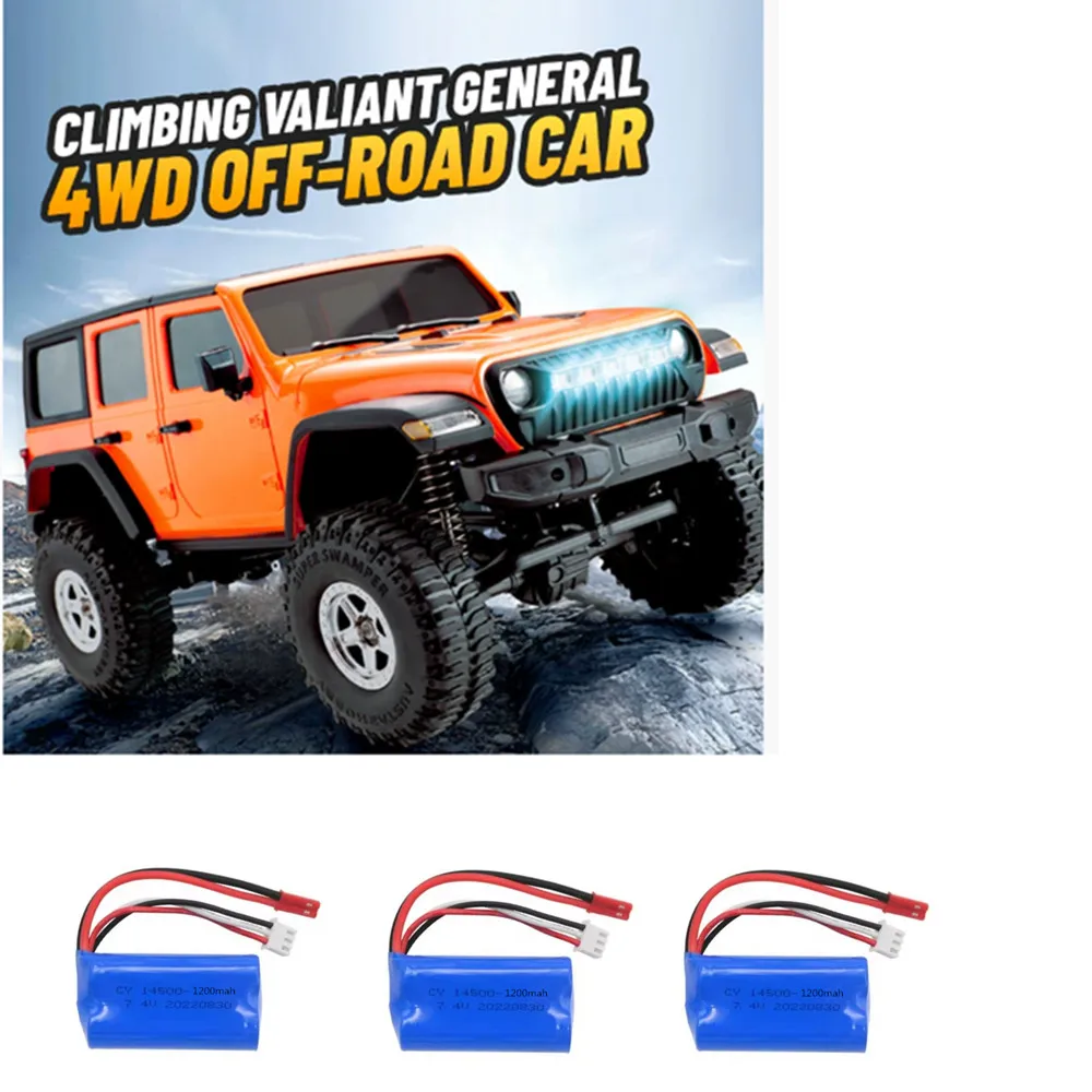 JJRC C8801 C8808 RC Car Battery 7.4V 1200mAh  JST plug 3in1 Cable C8809 RC Car Spare