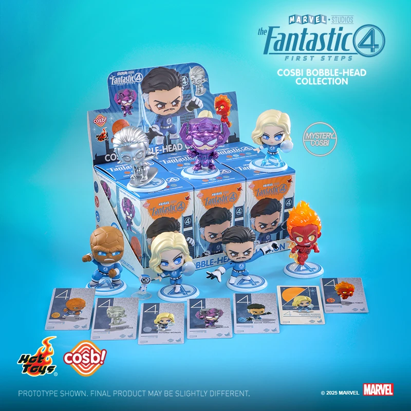 Genuine Hottoys Cosbi&The Fantastic Four: First Steps Blind Box Model Miniature Model Anime Figures Mystery Box Toys Fans Gifts
