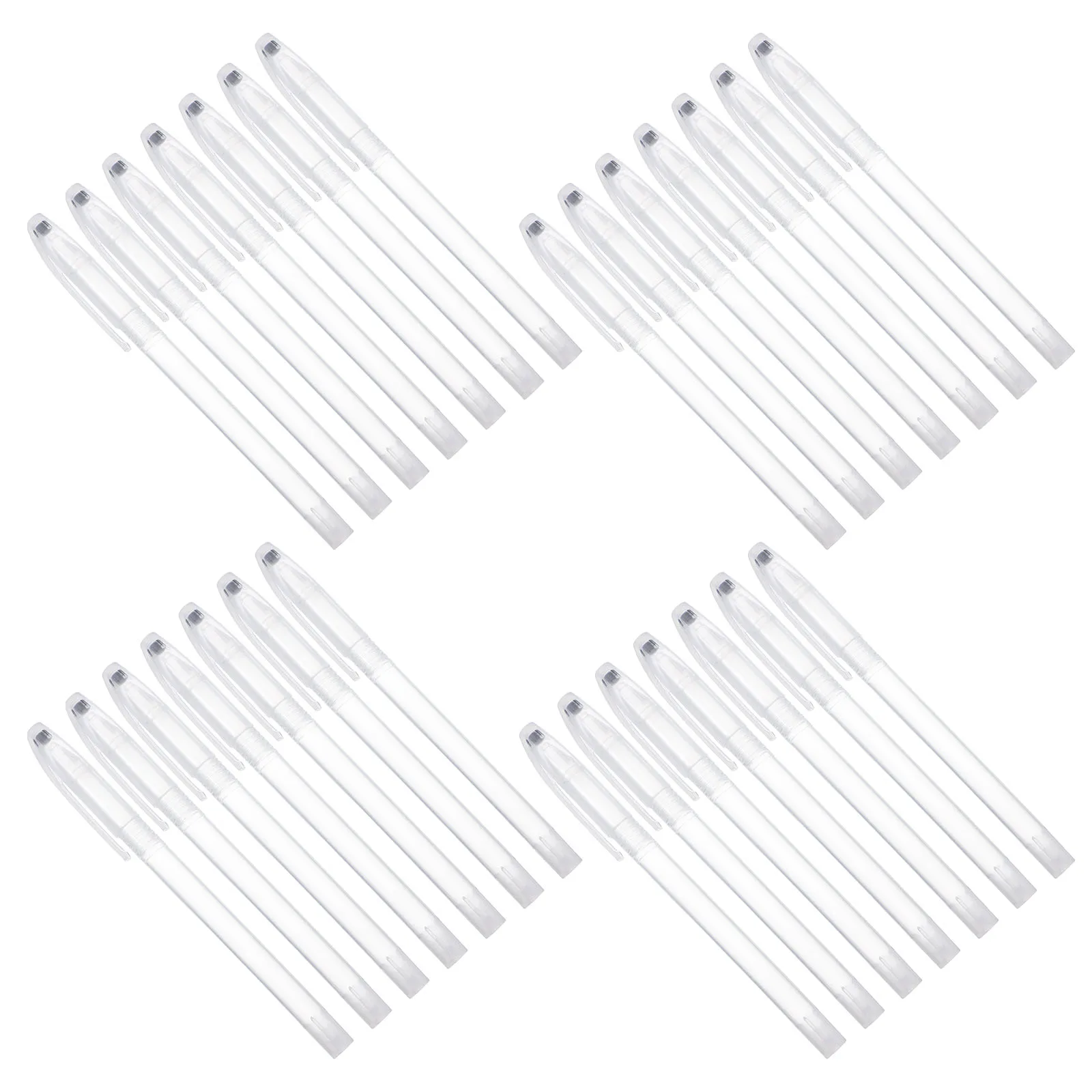 

50 Pcs Empty Ballpoint Pen Tubes Pen Shell Accessories Transparent Plastic Empty Holder Gel Tubes Refill Shells School Office