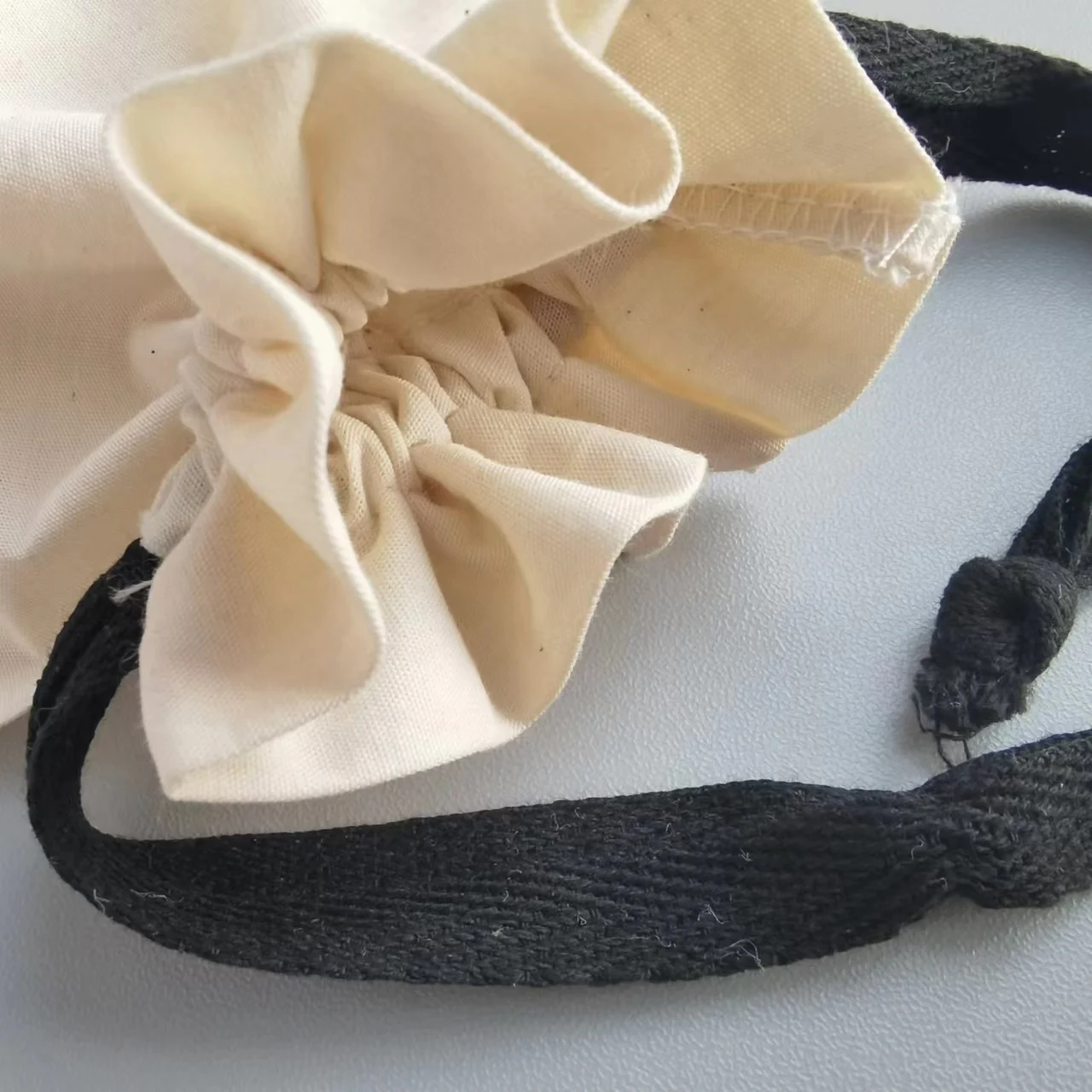 50 Pure Cotton Drawstring Bag with Black Rope for Jewelry Gift Packaging Pouches Chic Wedding Party Favor Bags Personalized Logo