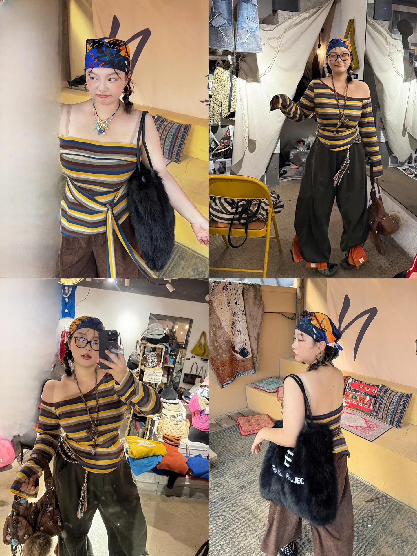 

A Zhou Home, большие размеры, облегающий вязаный топ с тонкой полосой, цветной блузка, жилет для молодых женщин, офисные поездки на работу