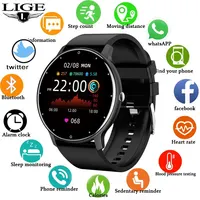 Reloj inteligente LIGE para hombre y mujer, reloj deportivo con pantalla completamente táctil para Fitness, resistente al agua IP67, Bluetooth para Android IOS, reloj inteligente para hombre