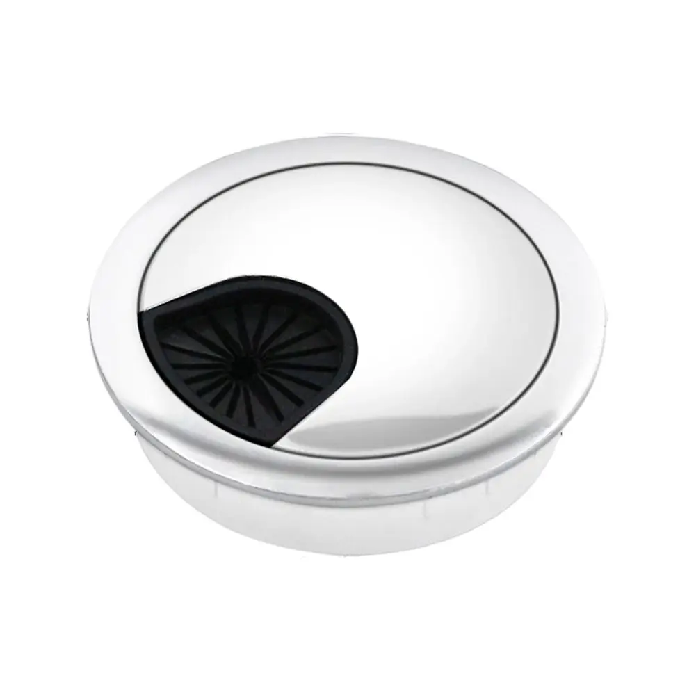 2pcs Zinc Alloy Wire Hole Covers for Desk Cable Management Metal Grommets Designed for Wire Organization on Desktops