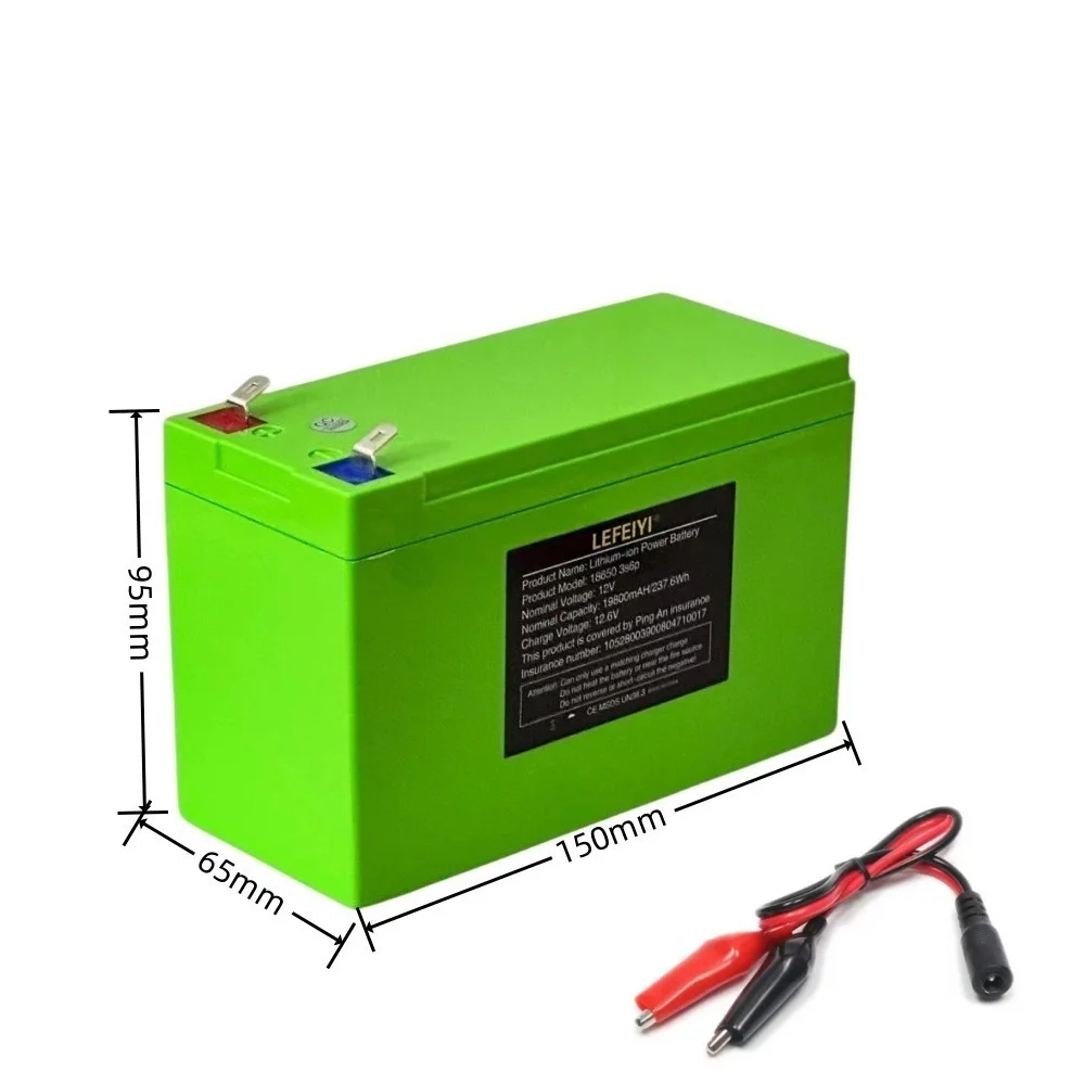 New High-Capacity Lithium-Ion Rechargeable Battery Pack 12V 24000mah. Lt Can Be Used For Children's Car Toys Emergency Lamp