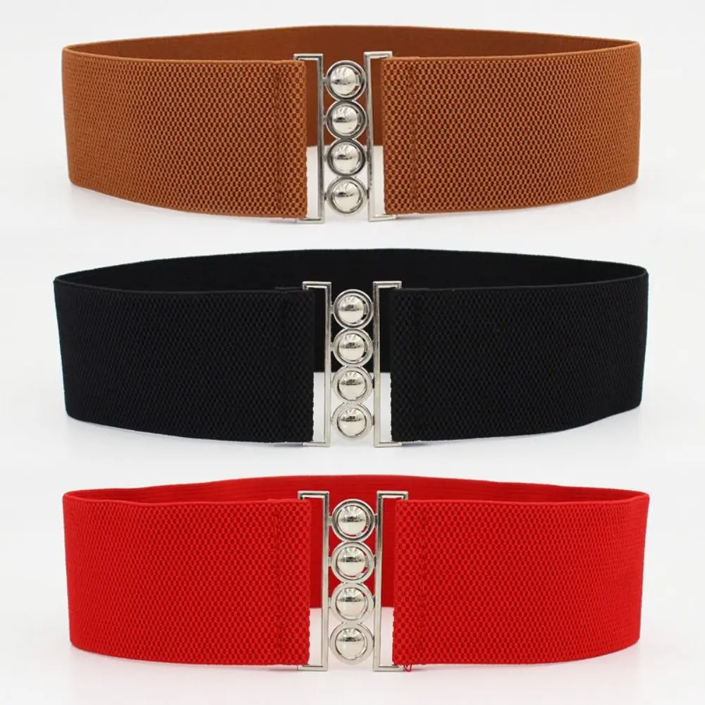 트렌디한 신축성 있는 와이드 엘라스틱 벨트 캐주얼 허리 밴드 드레스 커머밴드 여성용