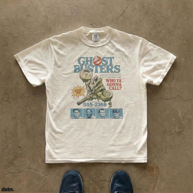 Ghostbusters Film T-shirt Classic Movie Artwork Graphic Short Sleeve Men's T-shirts for Summer Unisex All-Season