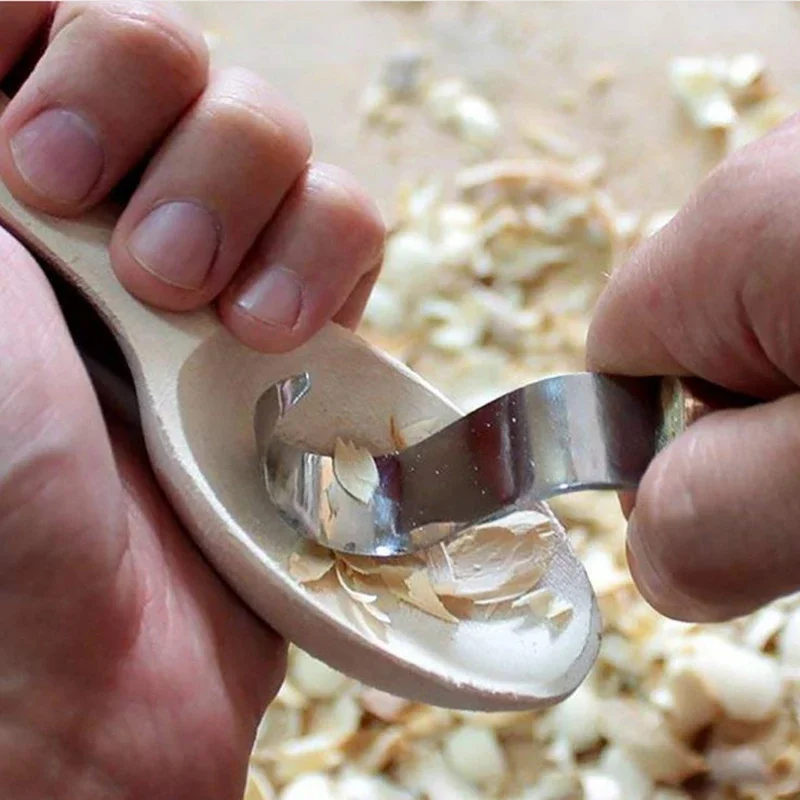 2 قطعة نحت الخشب هوك السكاكين مجموعة للمبتدئين المهنية خشب الزان مقبض تقشير نحت الأزاميل أدوات مطبخ