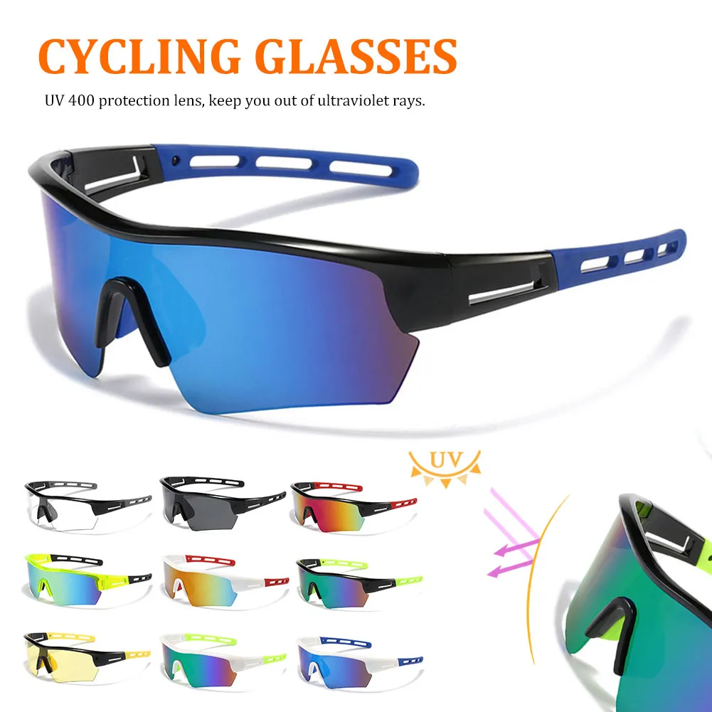 Fashionable UV400 Cycling Sunglasses Windproof Protection Sports Glasses With MTB Road Riding Protection Eyewear Accessories