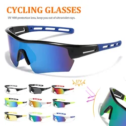 Moda uv400 ciclismo óculos de sol proteção à prova de vento esportes com mtb estrada equitação proteção eyewear acessórios