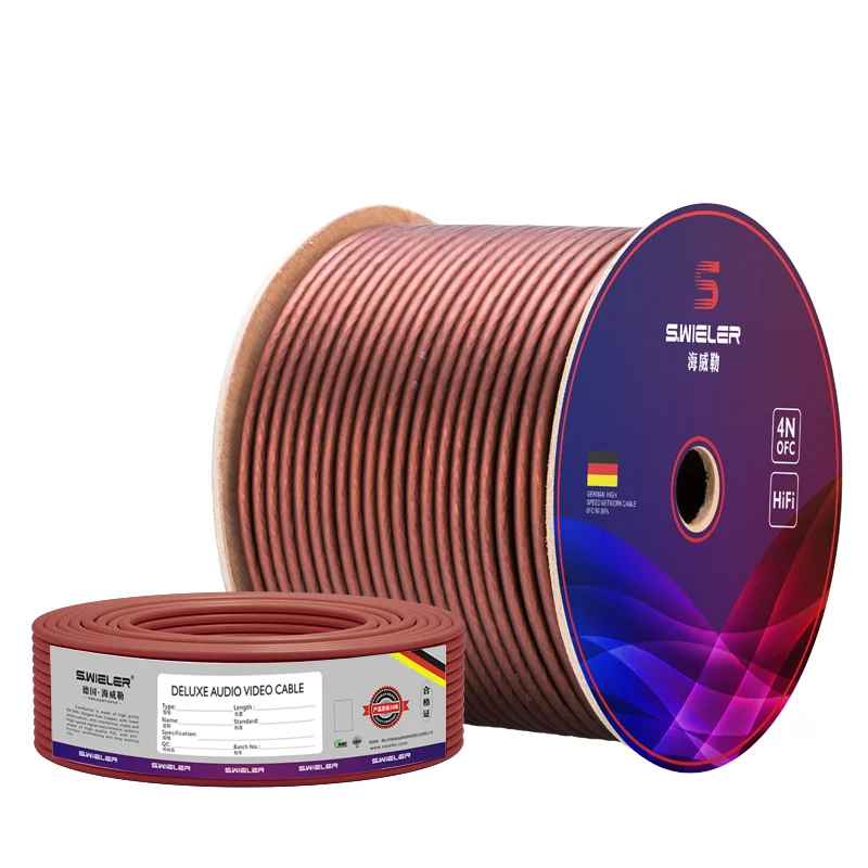 22AWG OFC 2 Core Twisted Double Shielded Hifi Flexible Soft DMX Guitar Audio Wire Roll Professional Stage Microphone Cable