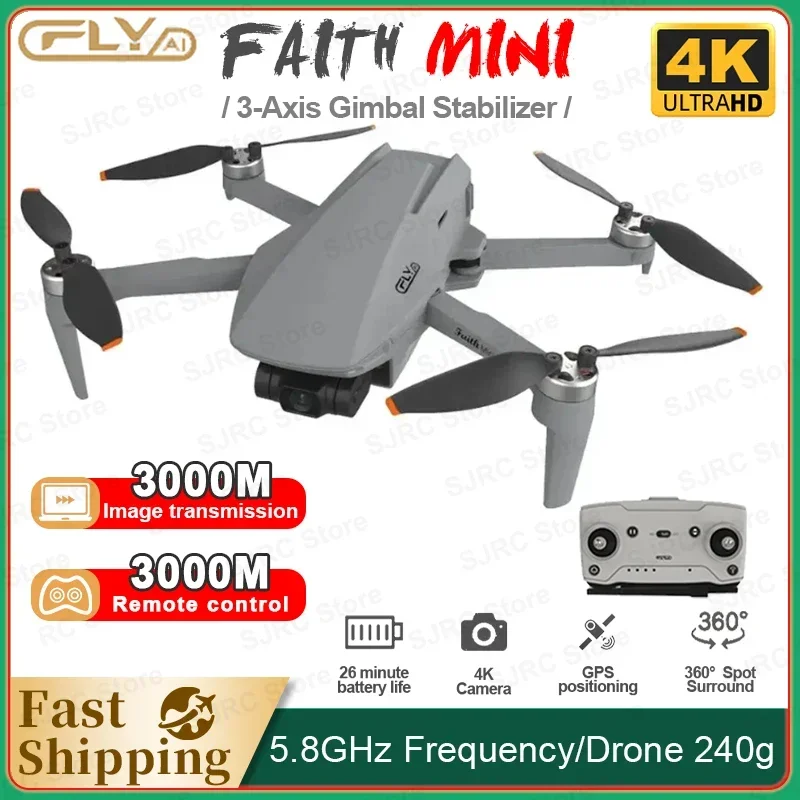 C-FLY Glaube mini2 4k Drohne profession elle HD 1080p Kamera tragbare fpv Drohne 3-Achsen Gimbal GPS faltbare Drohnen 240g RC Quadcopter