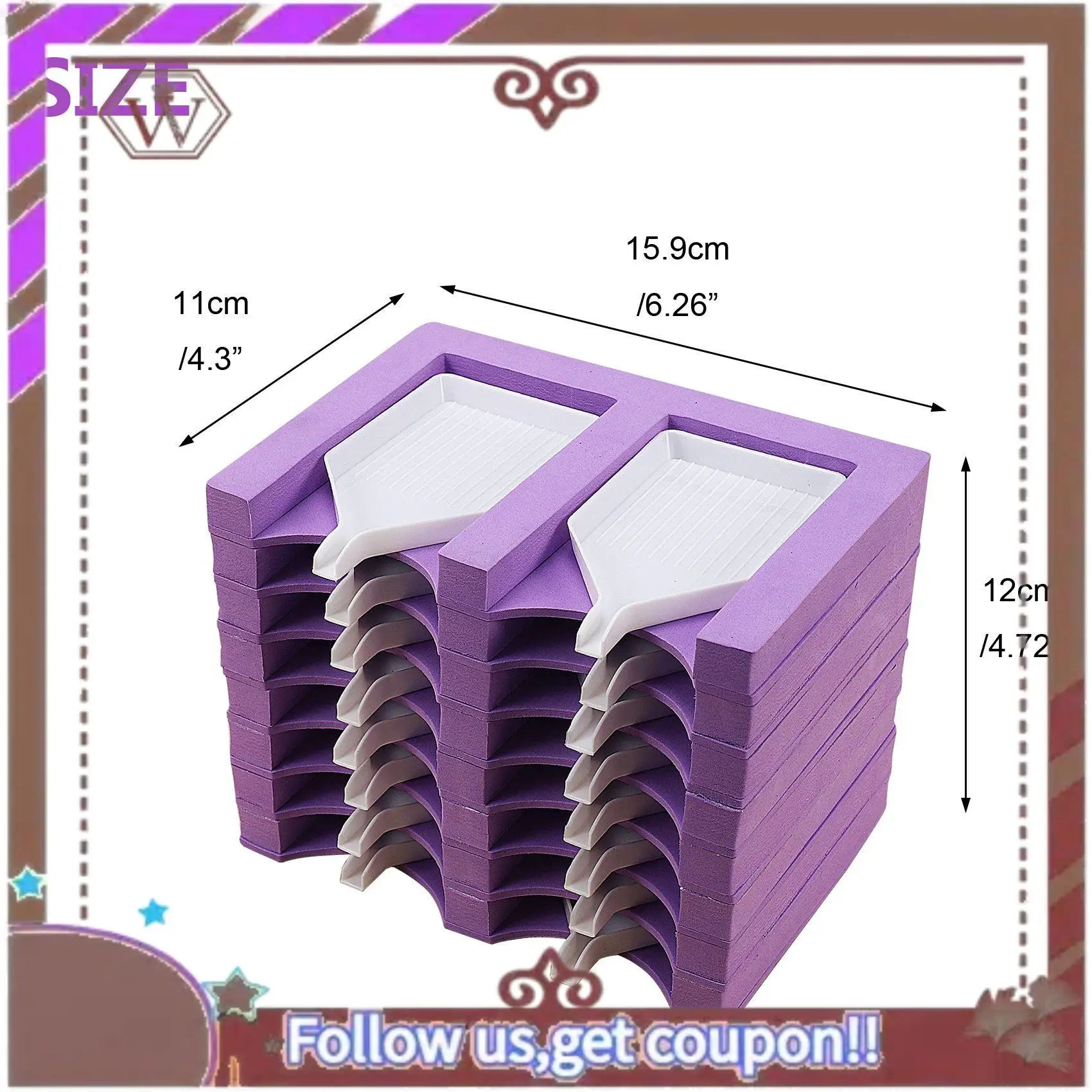 ABBG-16 Slots Diamond Painting Tray Organizer Diamond Painting Accessories Tray Diamond Painting Tools Kits Organizer
