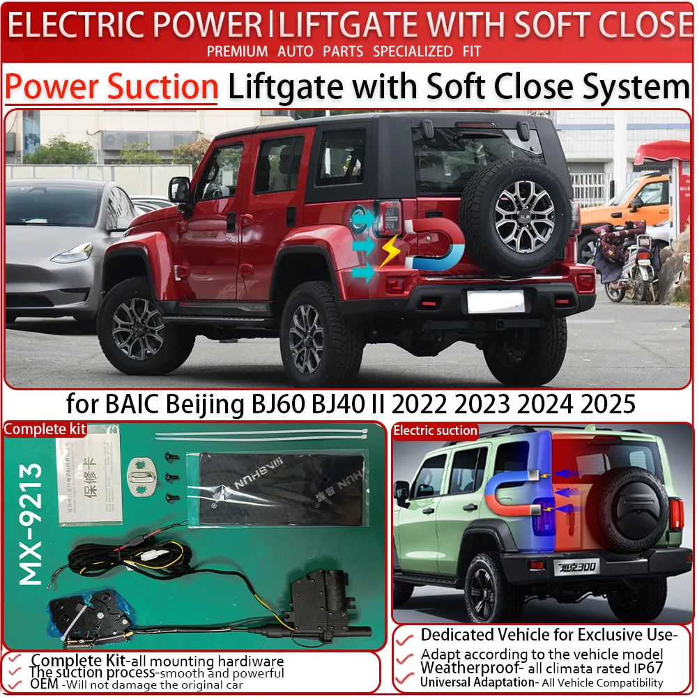 ZJCGO for BAIC Beijing BJ60 BJ40 II 2022-2025 Automatic Power Liftgate with Soft Close Anti-Pinch  Waterproof Motor Fit Simple