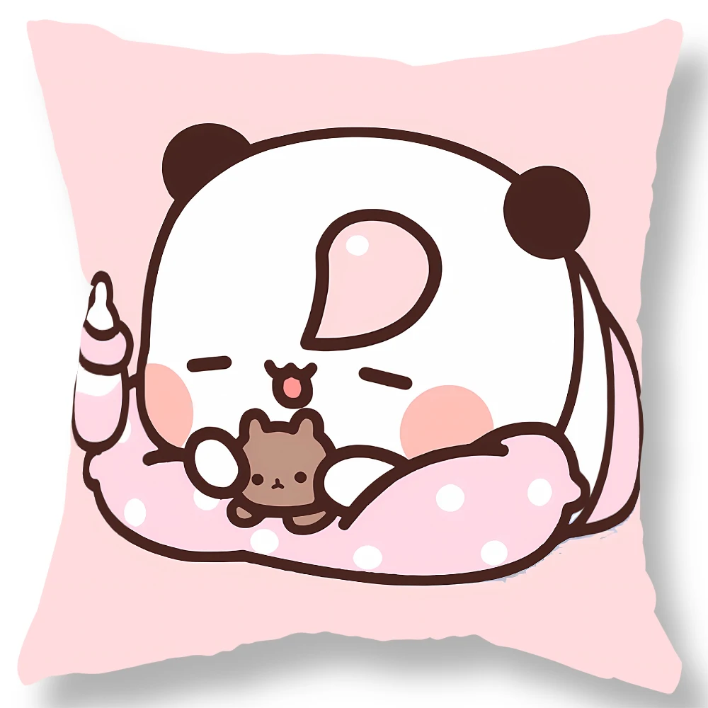 Cute Bear Print Pillowcase Gift Kawaii Cartoon Animation Living Room Sofa Cushion Cover Home Bedroom Room Decoration
