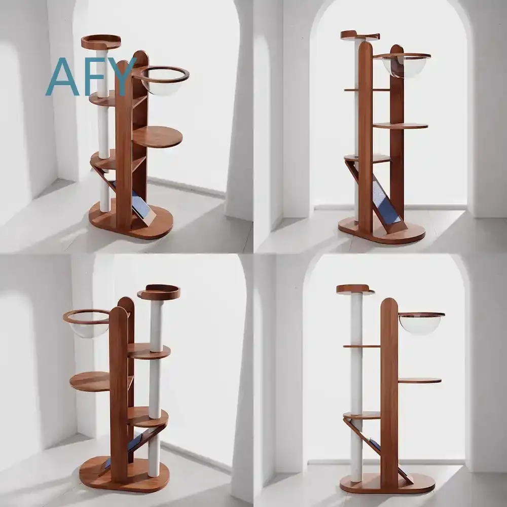 for Big Cats Silent Multi-Cat Jumping Platform Apartment Space-Saving Eco-Friendly Cat Tree Perch Scratching Post Play Area