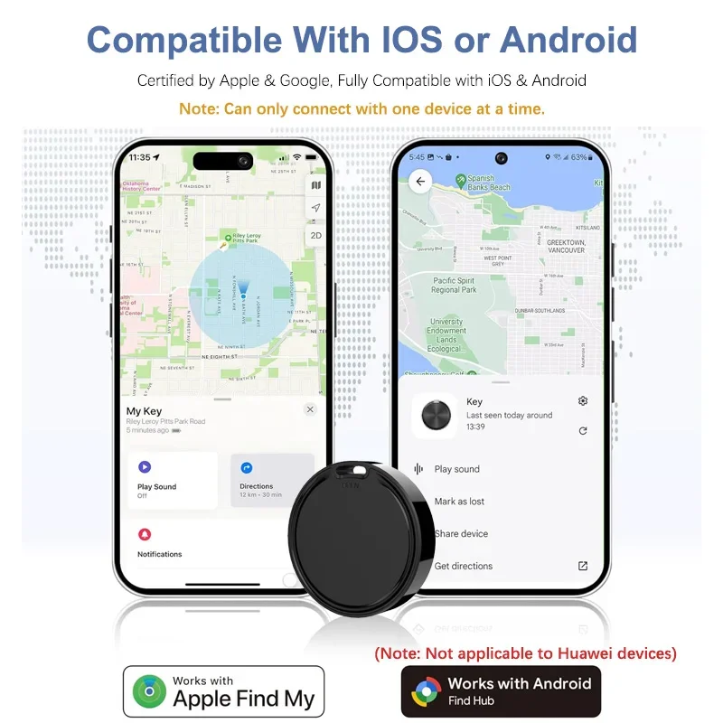 CD Google Trova Hub Tracker Mini Smart Tag Bluetooth per Apple Trova su Android IOS Tracker di posizione compatibile per animali domestici